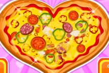 Pizza con forma de Corazón